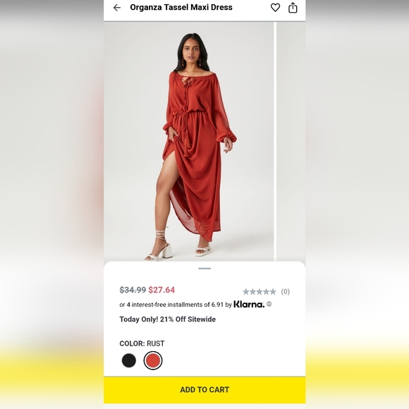 Red flowy maxi dress - Picture 3 of 3